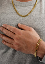 14k Solid Gold - Gold 6mm Cuban bracelet