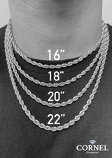 925 Sterling Silver - 6mm Cuban Link Chain