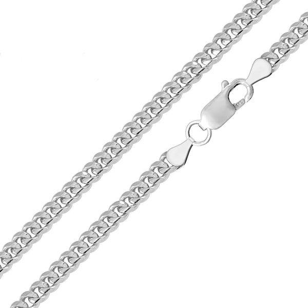 8mm Silver Cuban Link Bracelet