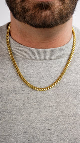 14k Solid Gold - Gold 6mm Cuban Chain