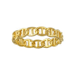 925 Sterling Silver - Gold Mariner Ring