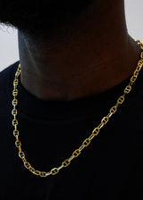 14k Solid Gold - 6mm Mariner Chain