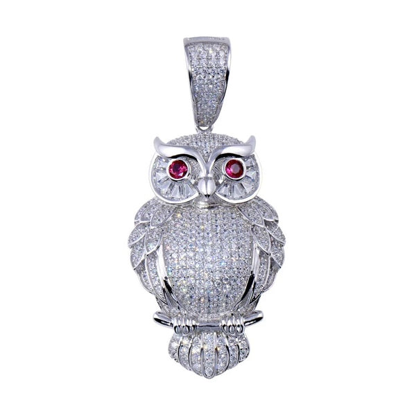 925 Sterling Silver - Owl Pendant