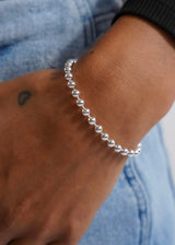 Women 925 Sterling Silver - 4mm Pelline Bracelet