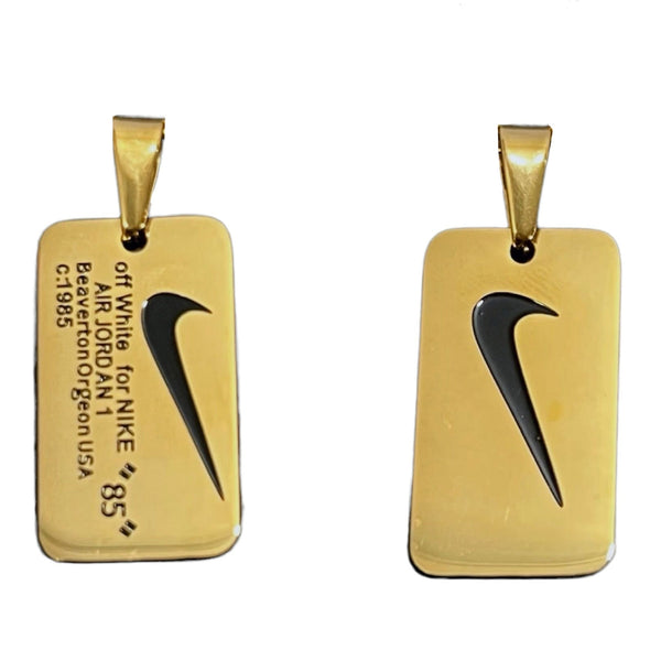 Gold Nike OFF-White Pendant