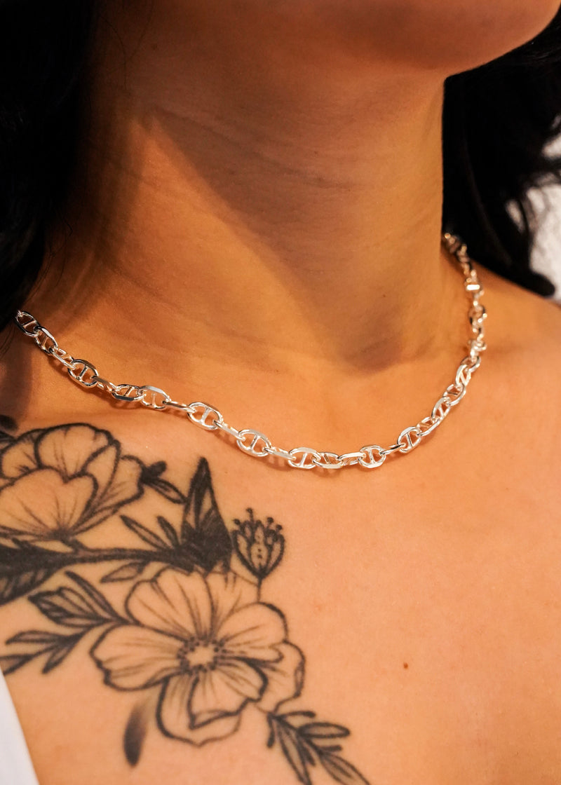 Women 925 Sterling Silver - 6mm Mariner Chain