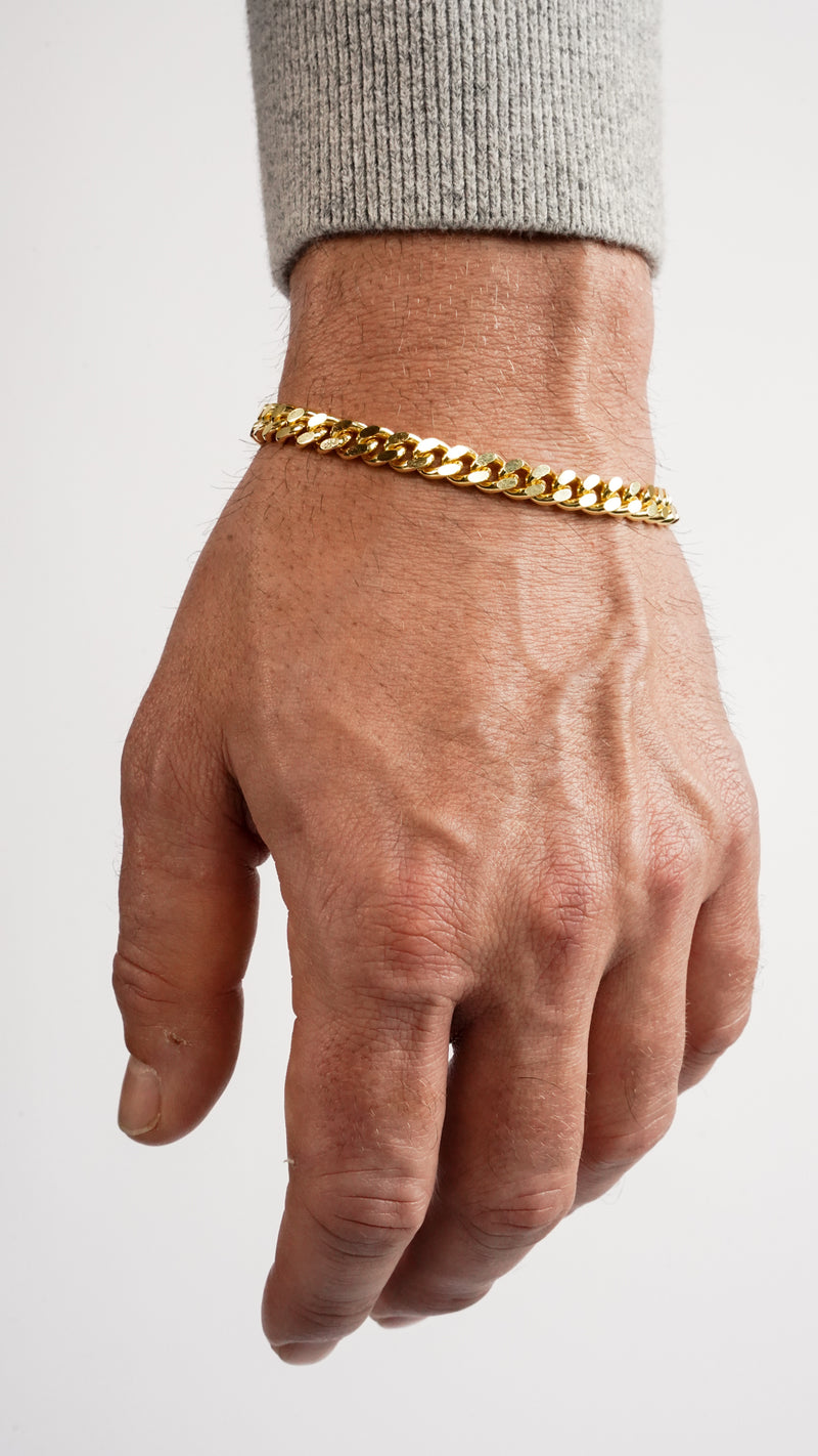 14k Solid Gold - Gold 6mm Cuban bracelet