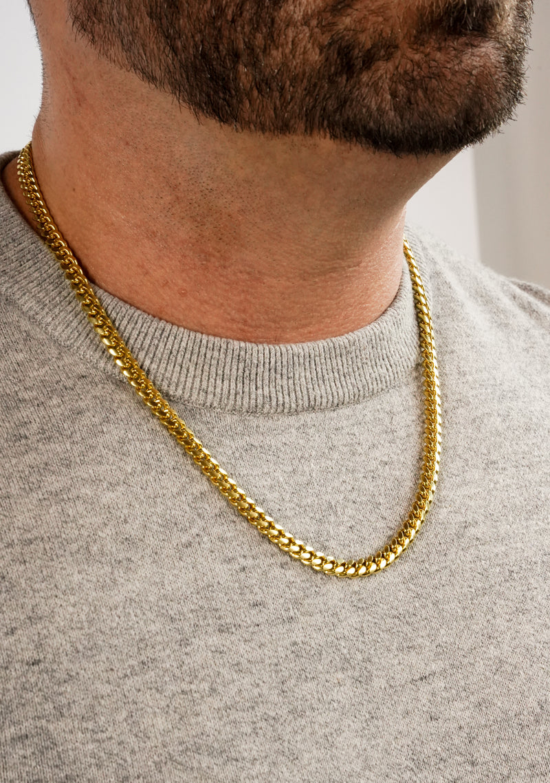 14k Solid Gold - Gold 6mm Cuban Chain