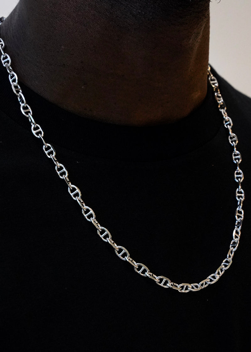 925 Sterling Silver - 6mm Mariner Chain