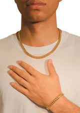 8mm Gold Cuban Link Chain