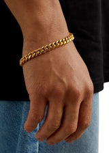 8mm Gold Cuban Link Bracelet