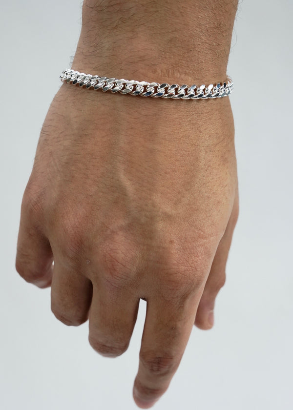 925 Sterling Silver - 6mm Cuban Link Bracelet