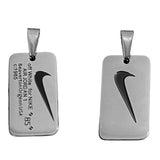 Silver Nike OFF-White Pendant