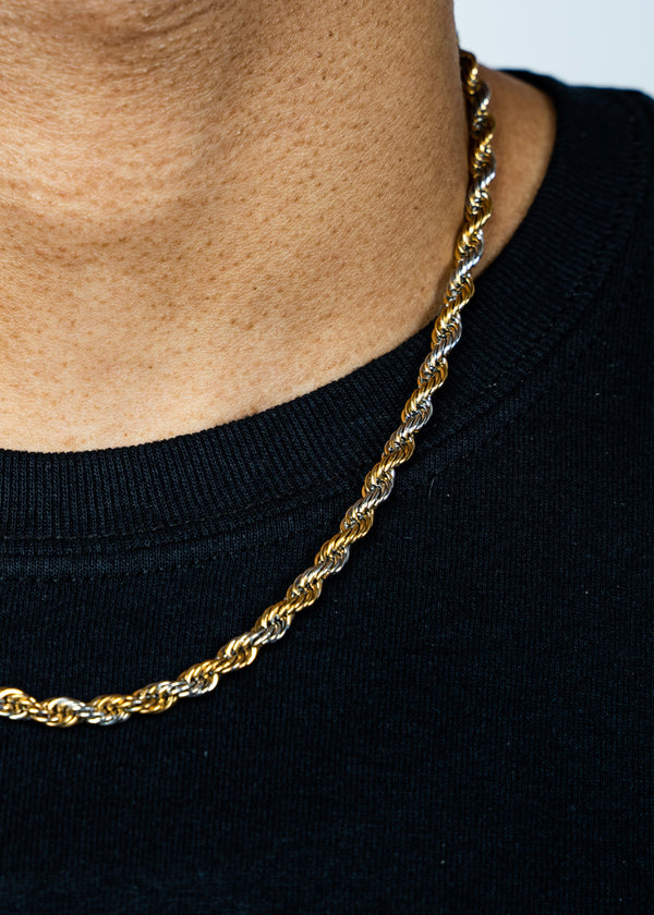 5mm Two-Tone Rope Chain