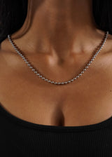 Women 925 Sterling Silver - 4mm Pelline Chain