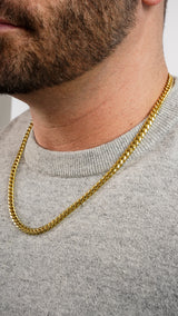 14k Solid Gold - Gold 6mm Cuban Chain