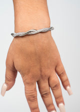 Women 925 Sterling Silver - Mesh Twisted Italian Bracelet