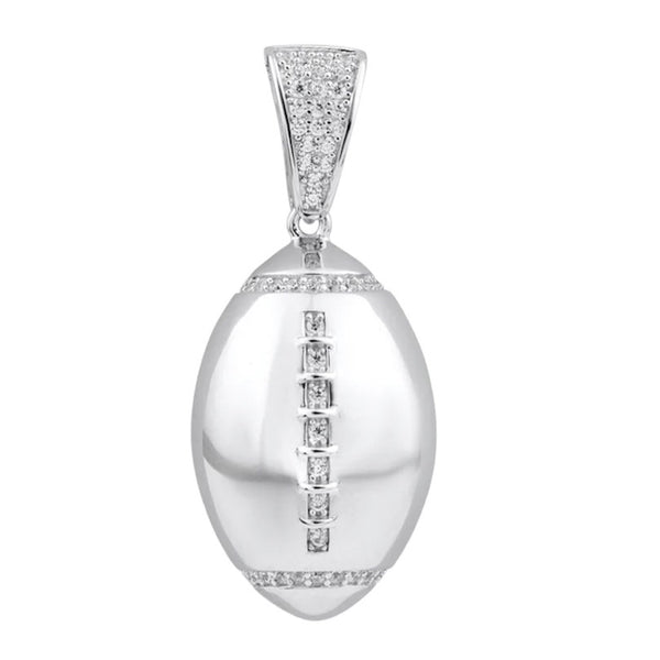 925 Sterling Silver - Football Pendant