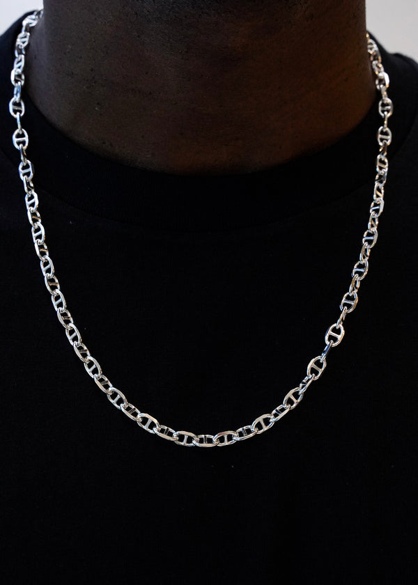 925 Sterling Silver - 6mm Mariner Chain